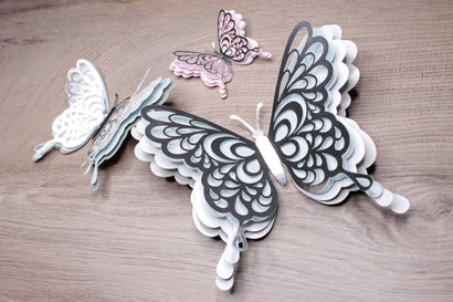 Layered butterfly svg, Butterfly stencil, 3D butterfly svg 3D Paper CuttingLineStore 
