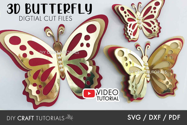 Layered Butterfly SVG SVG DIY Craft Tutorials 
