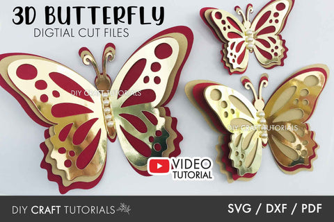 Layered Butterfly SVG SVG DIY Craft Tutorials 
