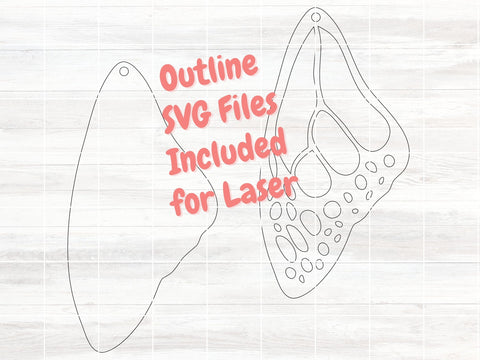 Layered Butterfly Wing Earrings Bundle SVG Cut File, Laser Earring Cut File Bundle for Glowforge SVG Apple Grove Designs 