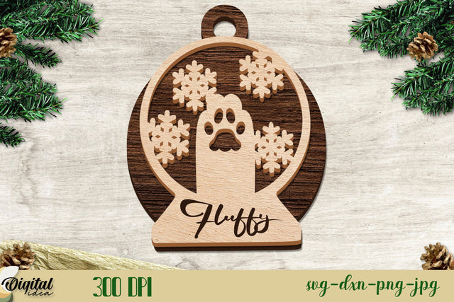 Layered Cat ball 3D Design | Cat Lover| Laser Cut Tree Ornament SVG Evgenyia Guschina 