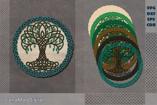 Layered celtic tree of life svg, 3d celtic knot svg 3D Paper LanaMagDigital 