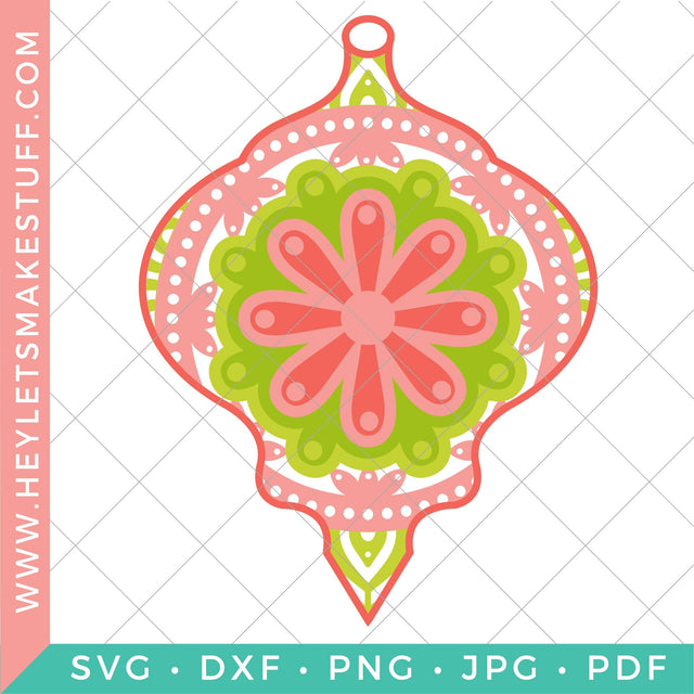 Layered Christmas Ornament Mandala SVG Hey Let's Make Stuff 