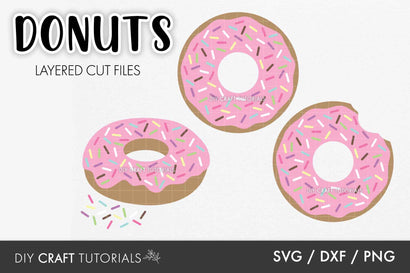Layered Donut SVG Bundle SVG DIY Craft Tutorials 