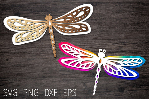 Layered dragonfly svg, 3d dragonfly papercut SVG Digital Rainbow Shop 
