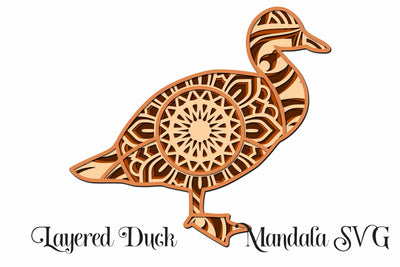 Layered Duck Mandala SVG SVG Digital Honeybee 