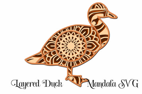 Layered Duck Mandala SVG SVG Digital Honeybee 