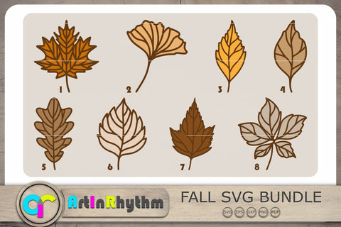 Layered Fall Leaves SVG, Fall Leaves SVG, Leaves SVG, Fall SVG SVG Artinrhythm shop 