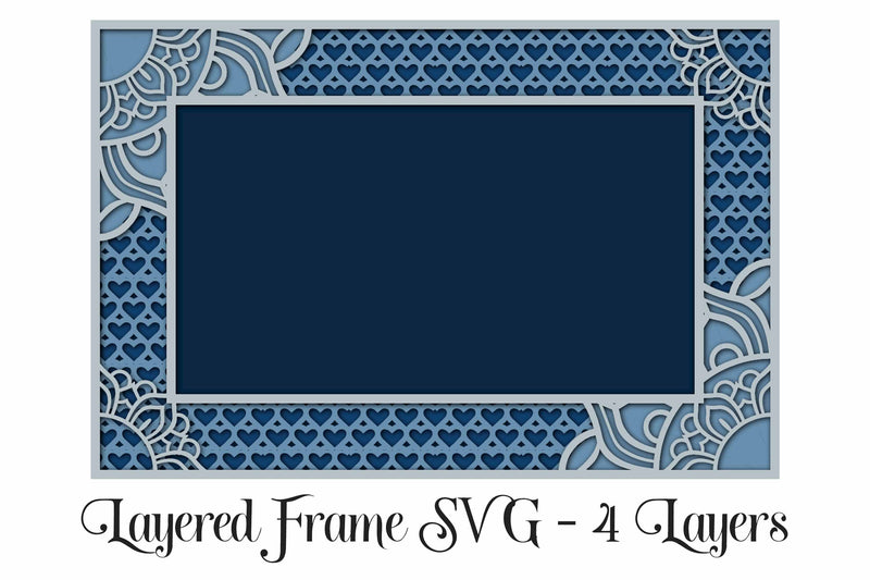 Textured Frame Svg Layered Frame SVG - 3D Frame - So Fontsy