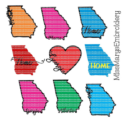Layered Georgia Designs 9 SVG MissMarysEmbroidery