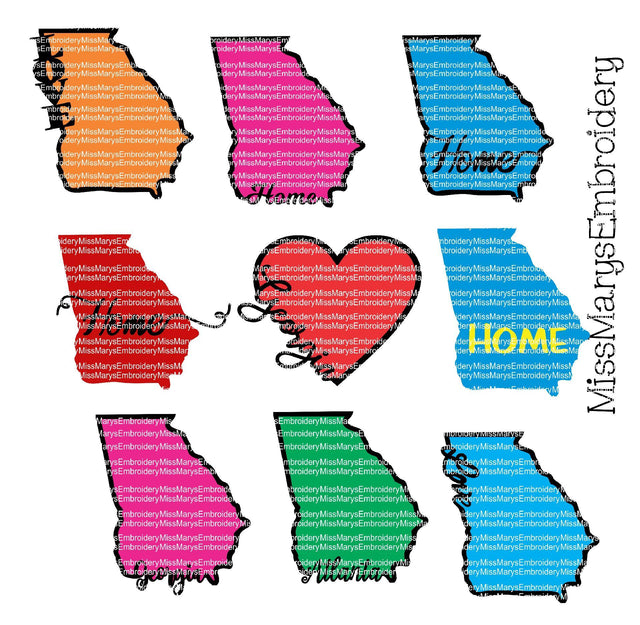 Layered Georgia Designs 9 SVG MissMarysEmbroidery