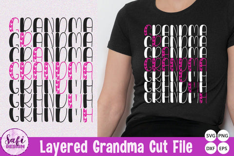 Layered Grandma SVG SVG Safi Design 