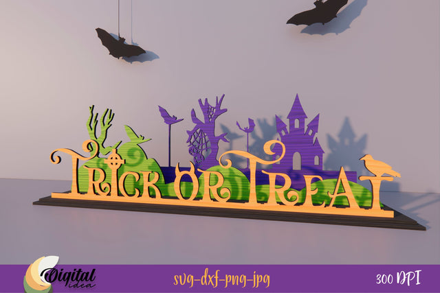 Layered Halloween Letter Stand 3D Design | Lettering SVG | Laser Cut SVG Evgenyia Guschina 