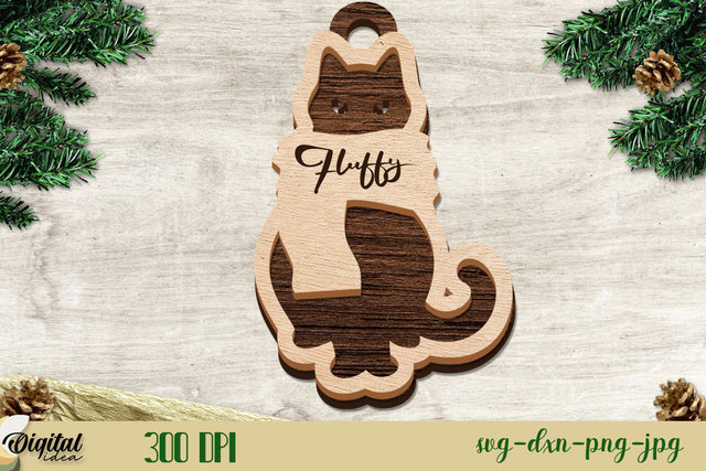 Layered Happy Cat ball 3D Design | Cats SVG| Laser Cut Tree Ornament SVG Evgenyia Guschina 