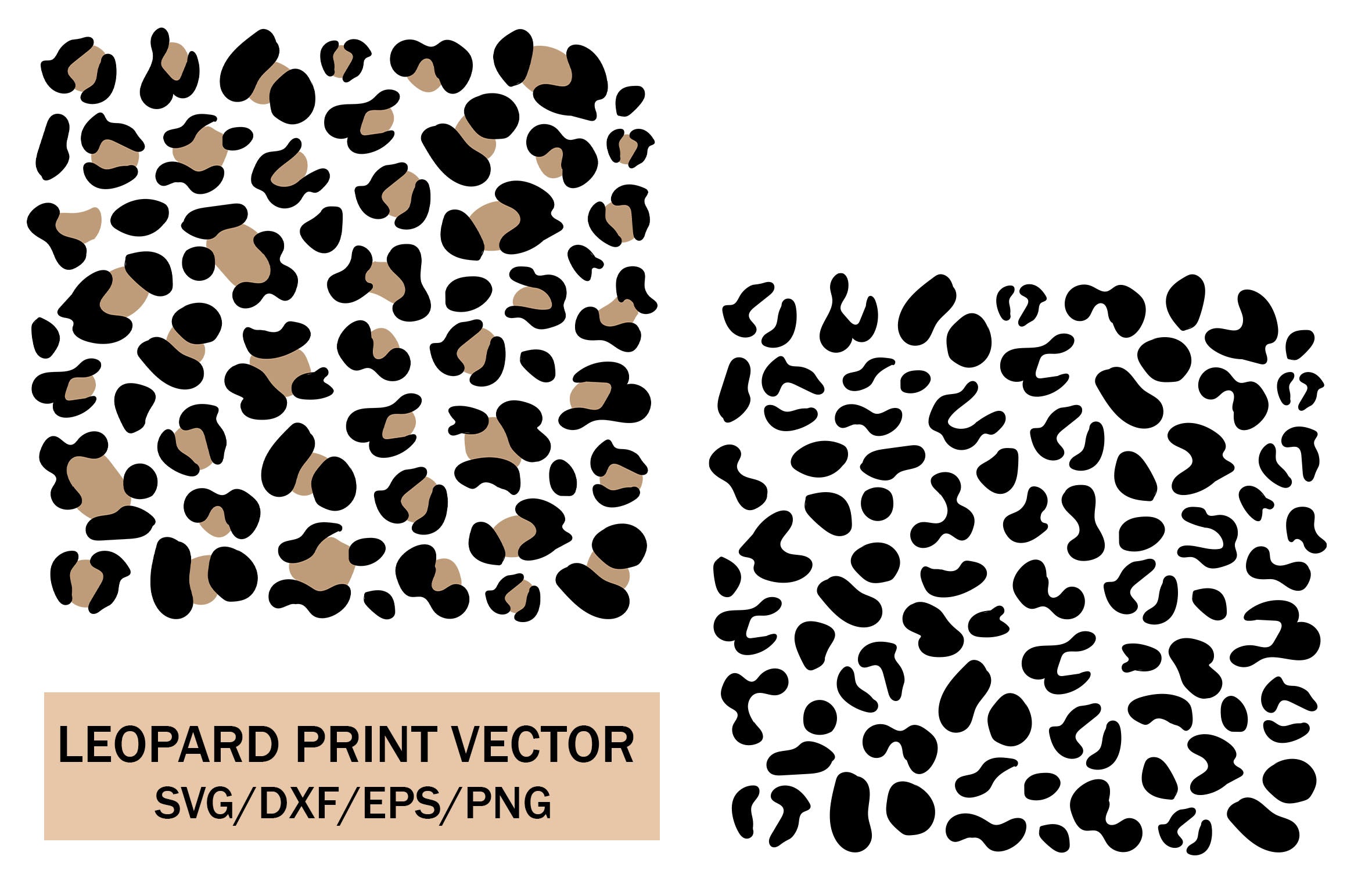 Layered Leopard Print SVGs, Leopard SVG, Leopard Texture Svgs, Cheetah Print,  Two Color Layered Leopard Pattern for Cricut, Vinyl Decal File - So Fontsy