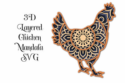 Layered Mandala Chicken SVG SVG Digital Honeybee 