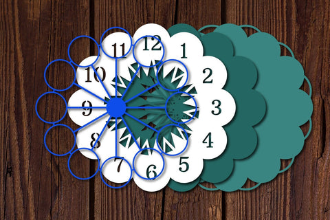 Layered Mandala Clock svg cut file SVG dadan_pm 