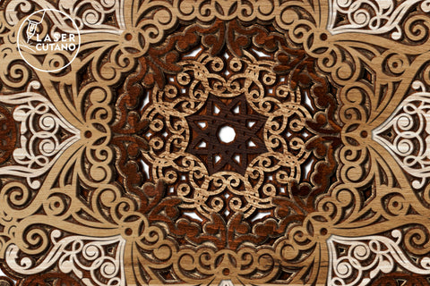 Layered MANDALA Laser Cut and Paper Cut Decoration SVG LaserCutano 