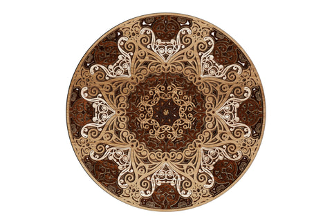 Layered MANDALA Laser Cut and Paper Cut Decoration SVG LaserCutano 