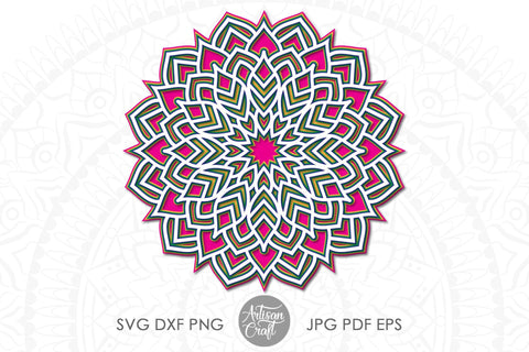 Layered mandala SVG, 3d mandala SVG SVG Artisan Craft SVG 