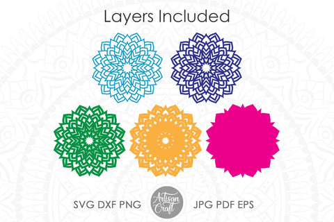 Layered mandala SVG, 3d mandala SVG SVG Artisan Craft SVG 