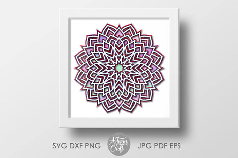 Layered mandala SVG, 3d mandala SVG SVG Artisan Craft SVG 