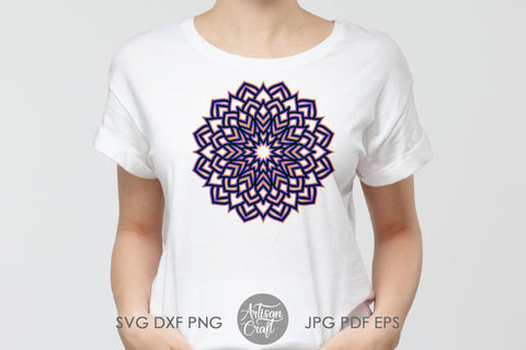 Layered mandala SVG, 3d mandala SVG SVG Artisan Craft SVG 