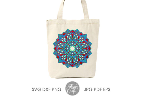 Layered mandala SVG, 3d papercraft template SVG Artisan Craft SVG 
