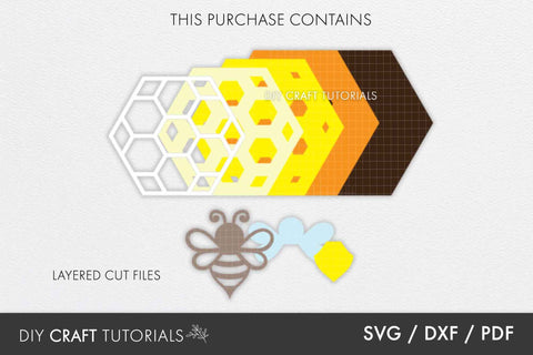 Layered Mandala SVG - Honeycomb SVG DIY Craft Tutorials 