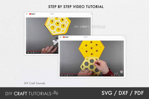Layered Mandala SVG - Honeycomb SVG DIY Craft Tutorials 