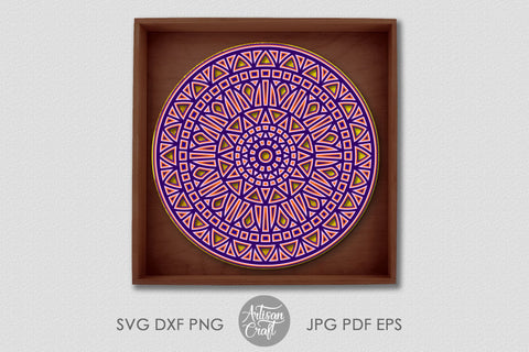 Layered mandala SVG, multi layer mandala SVG Artisan Craft SVG 