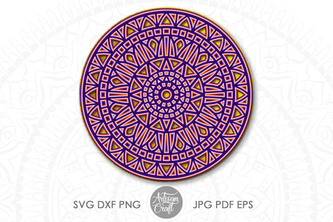 Layered mandala SVG, multi layer mandala SVG Artisan Craft SVG 