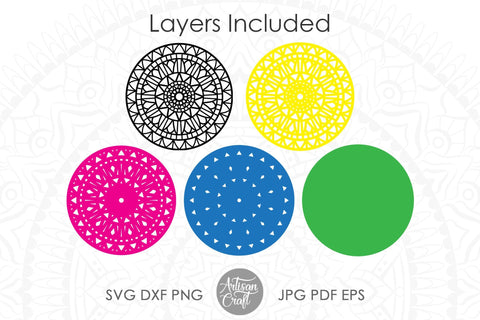 Layered mandala SVG, multi layer mandala SVG Artisan Craft SVG 