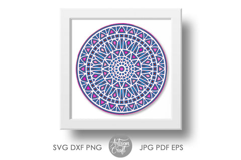 Layered mandala SVG, multi layer mandala SVG Artisan Craft SVG 