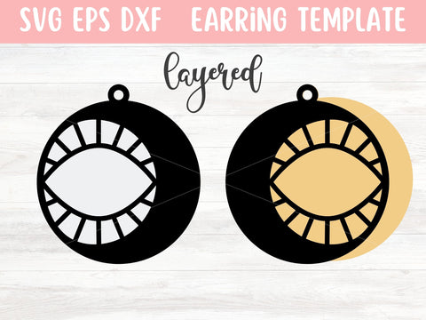Layered Moon Earrings SVG Cut File, Laser Earring Cut File for Glowforge, Digital Download Commercial Use SVG Apple Grove Designs 