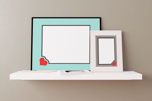 Layered Photo Mat with Heart Cutout SVG SVG Risa Rocks It 