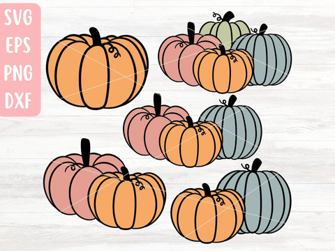 Layered Pumpkin SVG Bundle Cut Files for Cricut or Silhouette SVG Apple Grove Designs 