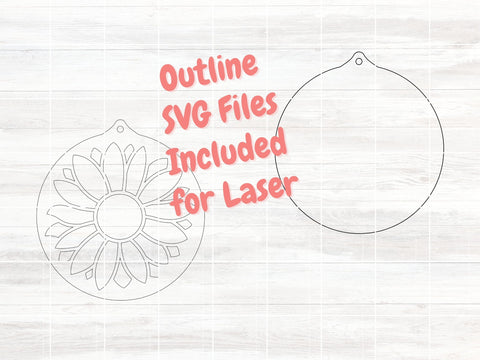 Layered Sunflower Round Earring SVG Cut File, Laser Earring Cut File for Glowforge SVG Apple Grove Designs 