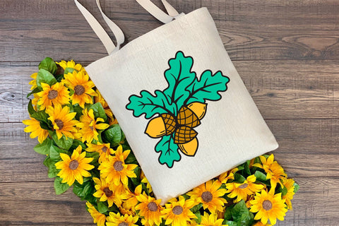 Layered SVG Acorn, Fall SVG, Oak Leaves SVG Vinyl Design. SVG Elinorka 