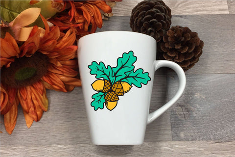 Layered SVG Acorn, Fall SVG, Oak Leaves SVG Vinyl Design. SVG Elinorka 