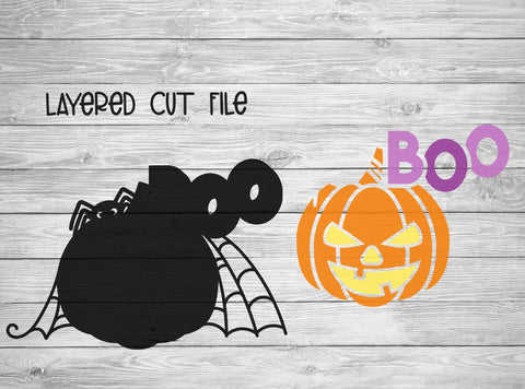 Layered SVG Halloween, Jack O Lantern SVG, Boo Vinyl Craft. SVG Elinorka 