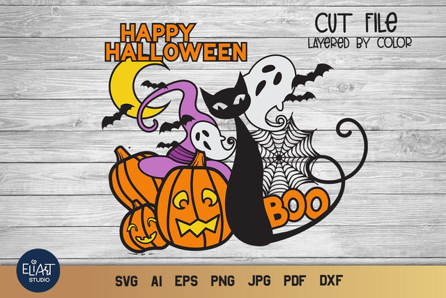 Layered SVG Halloween, Jack O Lantern SVG, Vinyl Craft. SVG Elinorka 