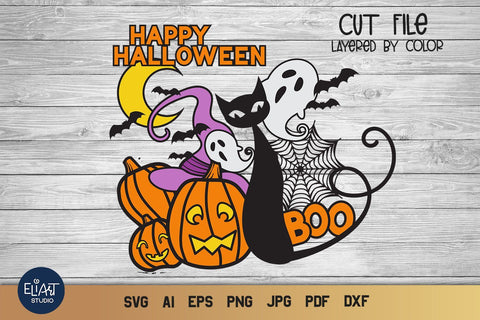 Layered SVG Halloween, Jack O Lantern SVG, Vinyl Craft. SVG Elinorka 