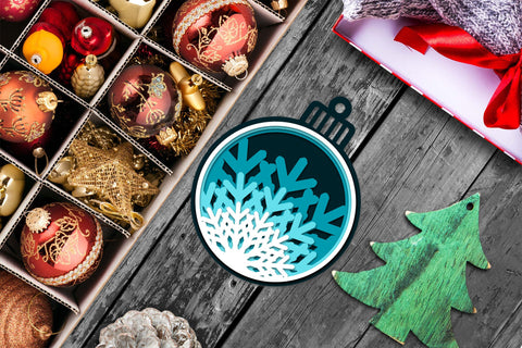 Layered SVG Snowflake, 3D SVG Christmas Ornament, Holiday Winter Ornament. 3D Paper Elinorka 