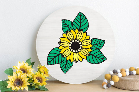 Layered SVG Sunflower, Fall SVG, Layered by Color SVG. SVG Elinorka 