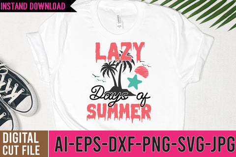 Lazy Days of Summer SVG Cut FIle SVG BlackCatsMedia 