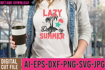 Lazy Days of Summer SVG Cut FIle SVG BlackCatsMedia 