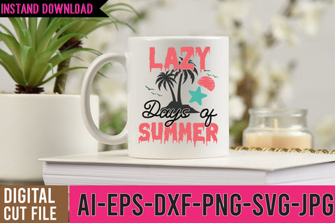 Lazy Days of Summer SVG Cut FIle SVG BlackCatsMedia 