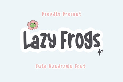 Lazy Frogs - Cute Handwritten Font Font Masyafi Studio 
