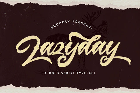 Lazyday - Bold Script Font Font StringLabs 